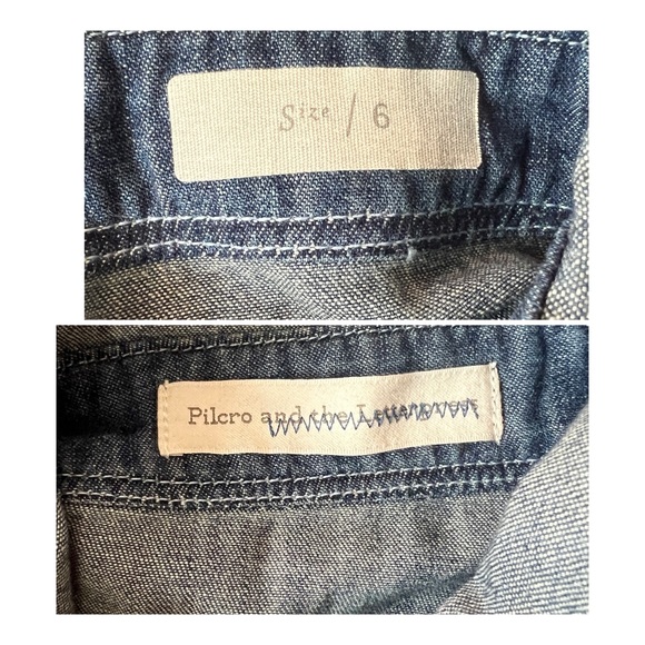 ANTHROPOLOGIE PILCRO & THE LETTERPRESS OVERALLS SZ 6 WIDE LEG BOHEMIAN CROPPED - Picture 12 of 12
